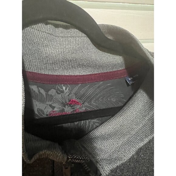 Tommy Bahama Gray 1/4 Zip Pullover - Size XXL - Picture 2 of 5